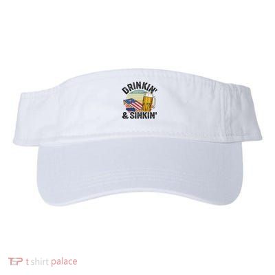 Drinkin' & Sinkin' Vintage American Flag Grandpa Cornhole Visor