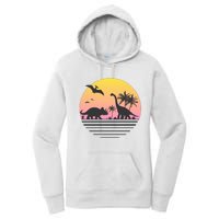 DINOSAURS SUNRISE VINTAGE Women's Pullover Hoodie