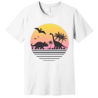 DINOSAURS SUNRISE VINTAGE Premium T-Shirt