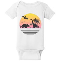 DINOSAURS SUNRISE VINTAGE Baby Bodysuit