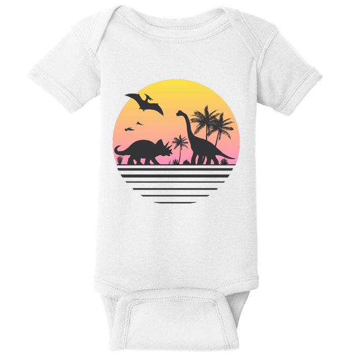 DINOSAURS SUNRISE VINTAGE Baby Bodysuit