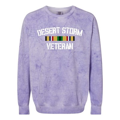 Desert Storm Veteran Pride Persian Gulf War Service Ribbon Colorblast Crewneck Sweatshirt