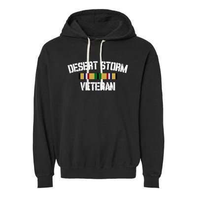 Desert Storm Veteran Pride Persian Gulf War Service Ribbon Garment-Dyed Fleece Hoodie