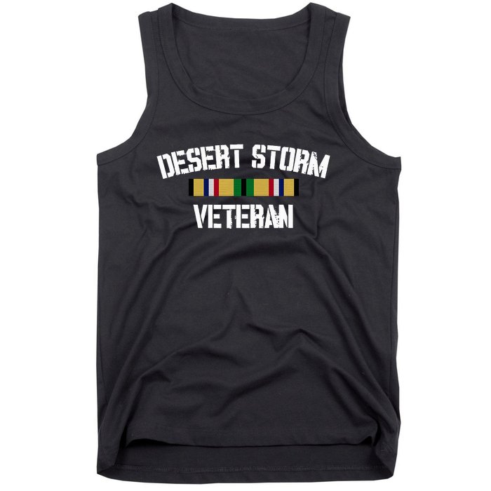 Desert Storm Veteran Pride Persian Gulf War Service Ribbon Tank Top