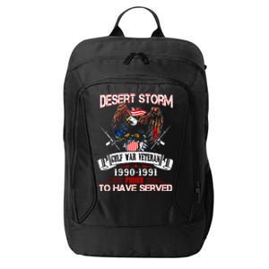 Desert Storm Veteran Pride Persian Gulf War Service Ribbo City Backpack