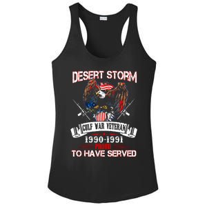 Desert Storm Veteran Pride Persian Gulf War Service Ribbo Ladies PosiCharge Competitor Racerback Tank