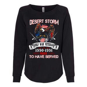 Desert Storm Veteran Pride Persian Gulf War Service Ribbo Womens California Wash Sweatshirt