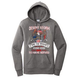 Desert Storm Veteran Pride Persian Gulf War Service Ribbo Women's Pullover Hoodie