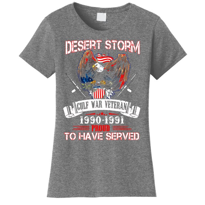 Desert Storm Veteran Pride Persian Gulf War Service Ribbo Women's T-Shirt