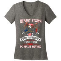 Desert Storm Veteran Pride Persian Gulf War Service Ribbo Women's V-Neck T-Shirt