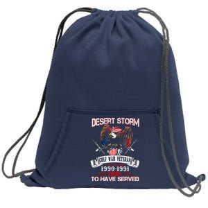 Desert Storm Veteran Pride Persian Gulf War Service Ribbo Sweatshirt Cinch Pack Bag