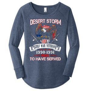 Desert Storm Veteran Pride Persian Gulf War Service Ribbo Women's Perfect Tri Tunic Long Sleeve Shirt