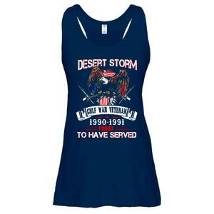 Desert Storm Veteran Pride Persian Gulf War Service Ribbo Ladies Essential Flowy Tank