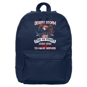 Desert Storm Veteran Pride Persian Gulf War Service Ribbo 16 in Basic Backpack