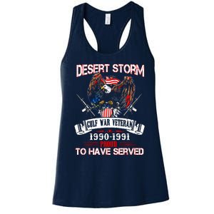 Desert Storm Veteran Pride Persian Gulf War Service Ribbo Women's Racerback Tank