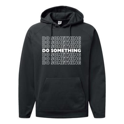 Do Something Vote Kamala Harris Walz 2024 President Performance Fleece Hoodie