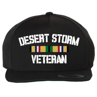 Desert Storm Veteran Pride Persian Gulf War Service Ribbon Great Gift Wool Snapback Cap