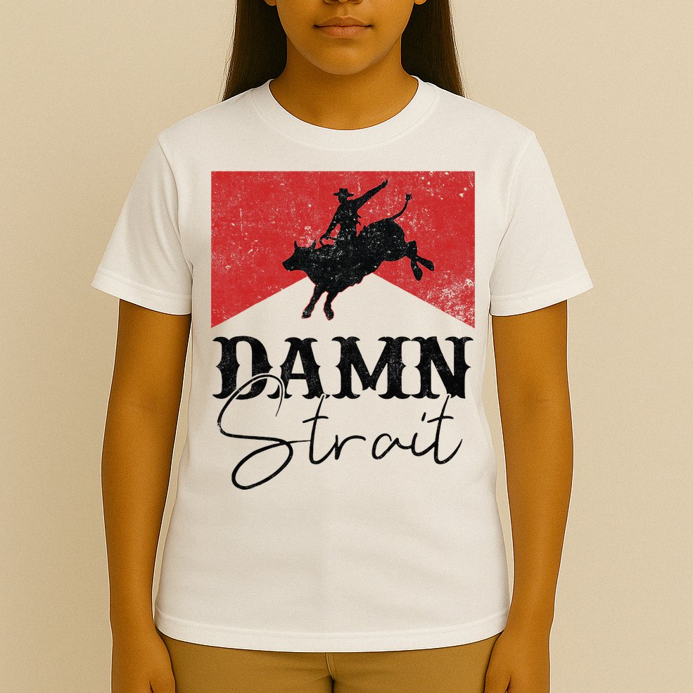 Damn S.T.R.A.I.T Western Country Damn S.T.R.A.I.T Cowboy T-Shirt