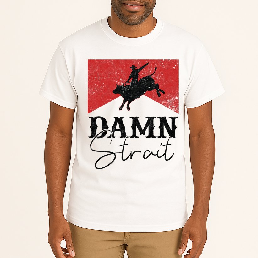 Damn S.T.R.A.I.T Western Country Damn S.T.R.A.I.T Cowboy Tall T-Shirt