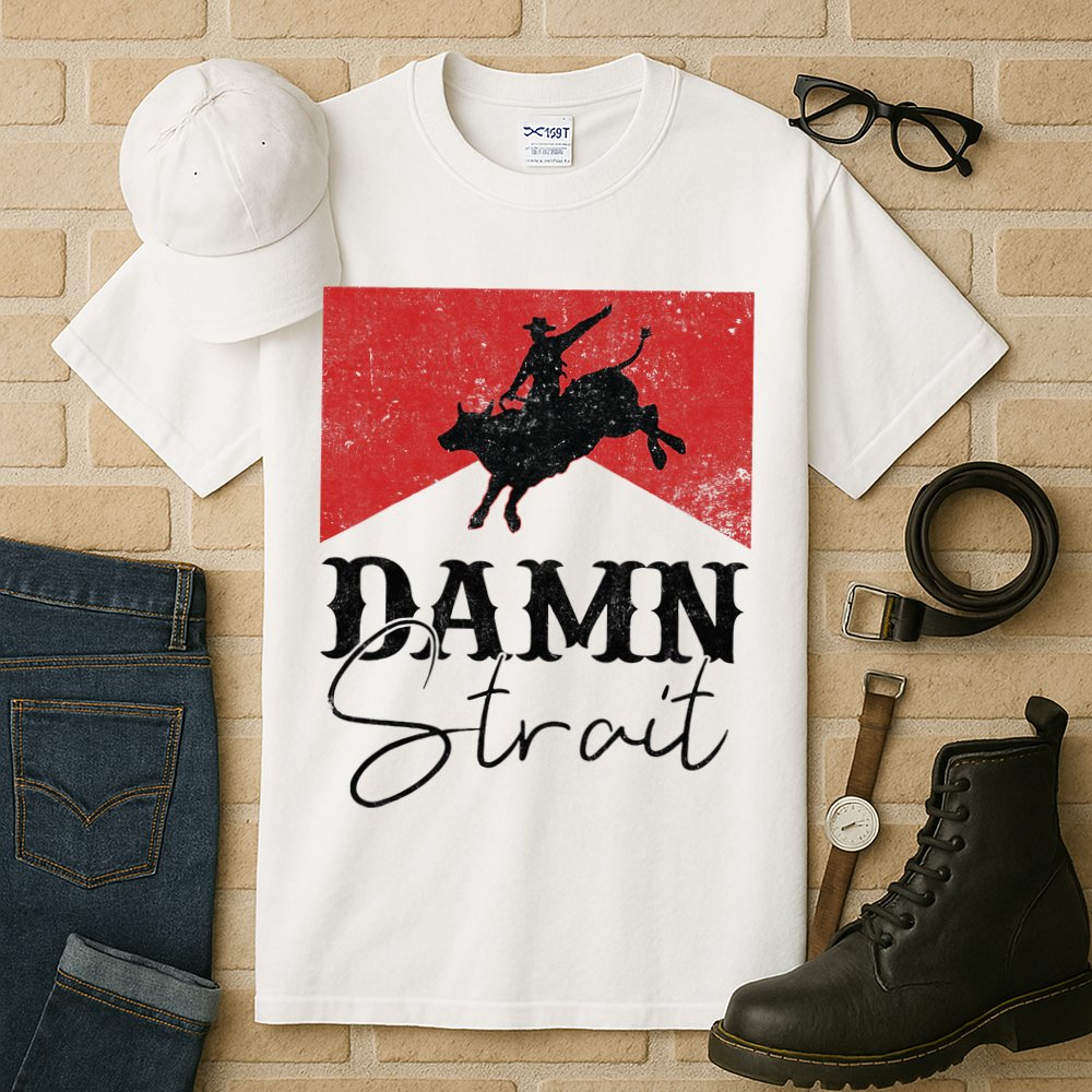 Damn S.T.R.A.I.T Western Country Damn S.T.R.A.I.T Cowboy Tall T-Shirt