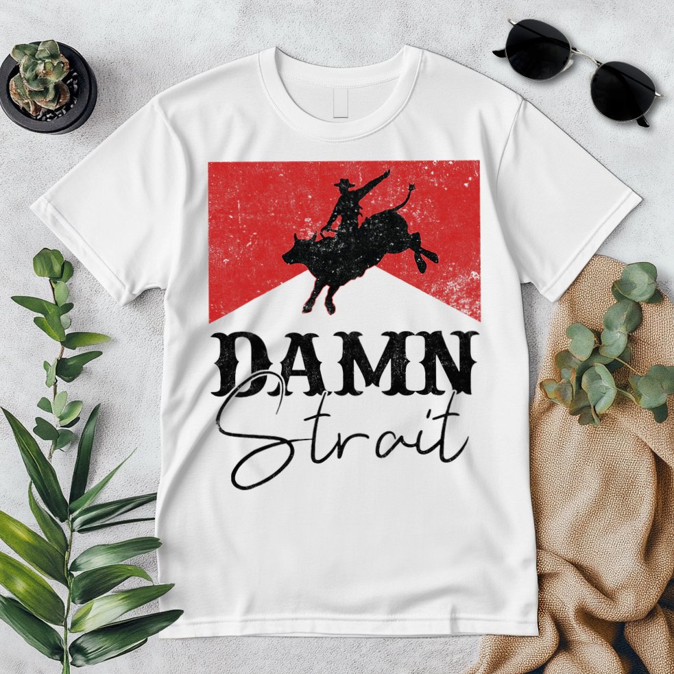 Damn S.T.R.A.I.T Western Country Damn S.T.R.A.I.T Cowboy Premium T-Shirt