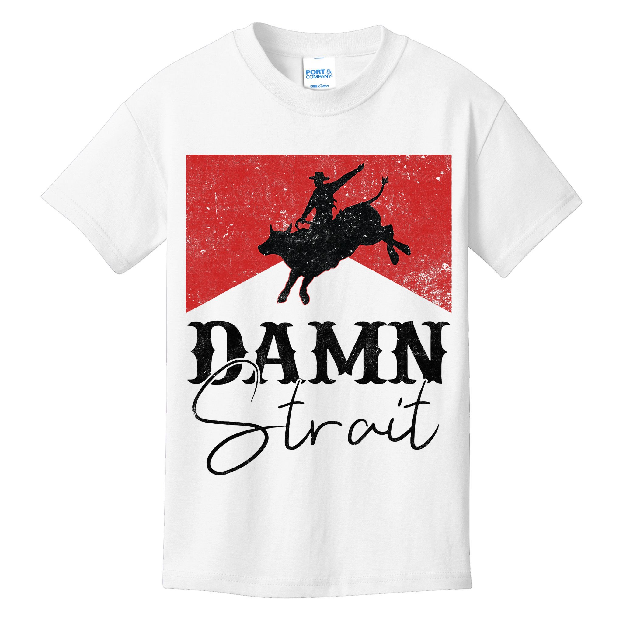 Damn S.T.R.A.I.T Western Country Damn S.T.R.A.I.T Cowboy Kids T-Shirt