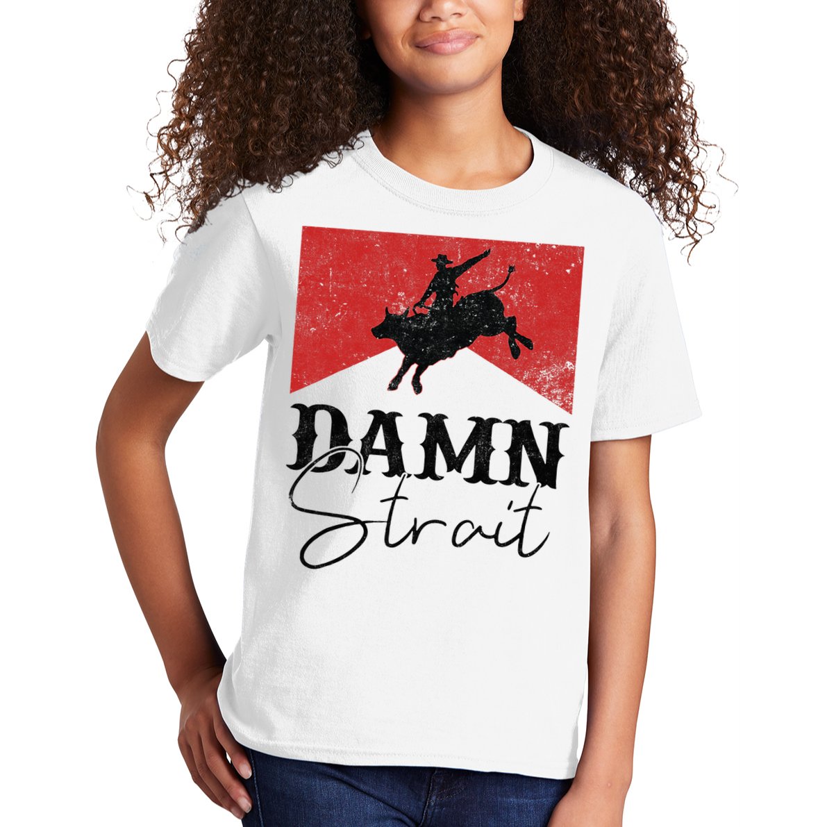 Damn S.T.R.A.I.T Western Country Damn S.T.R.A.I.T Cowboy Kids T-Shirt