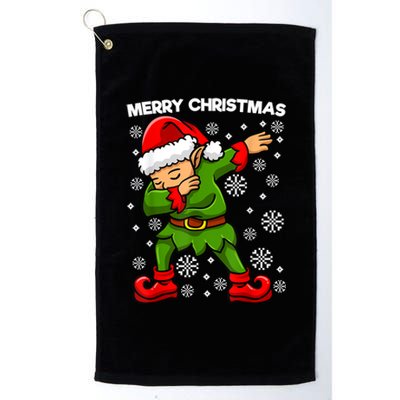 Dabbing Santa With Santa Hat Dab Dance Merry Christmas Great Gift Platinum Collection Golf Towel