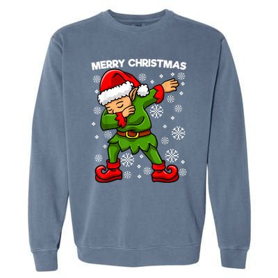 Dabbing Santa With Santa Hat Dab Dance Merry Christmas Great Gift Garment-Dyed Sweatshirt