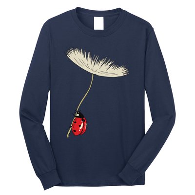 Dandelion Seeds With Ladybug Gift For Yellow Flowers Friends Long Sleeve Shirt