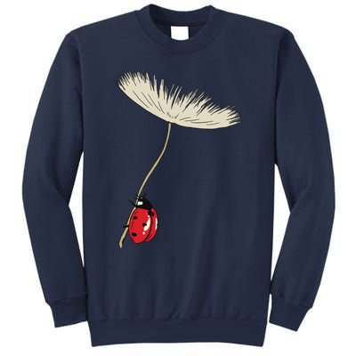 Dandelion Seeds With Ladybug Gift For Yellow Flowers Friends Sweatshirt