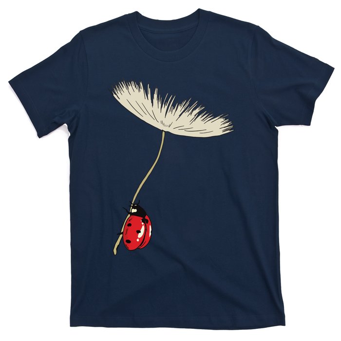 Dandelion Seeds With Ladybug Gift For Yellow Flowers Friends T-Shirt