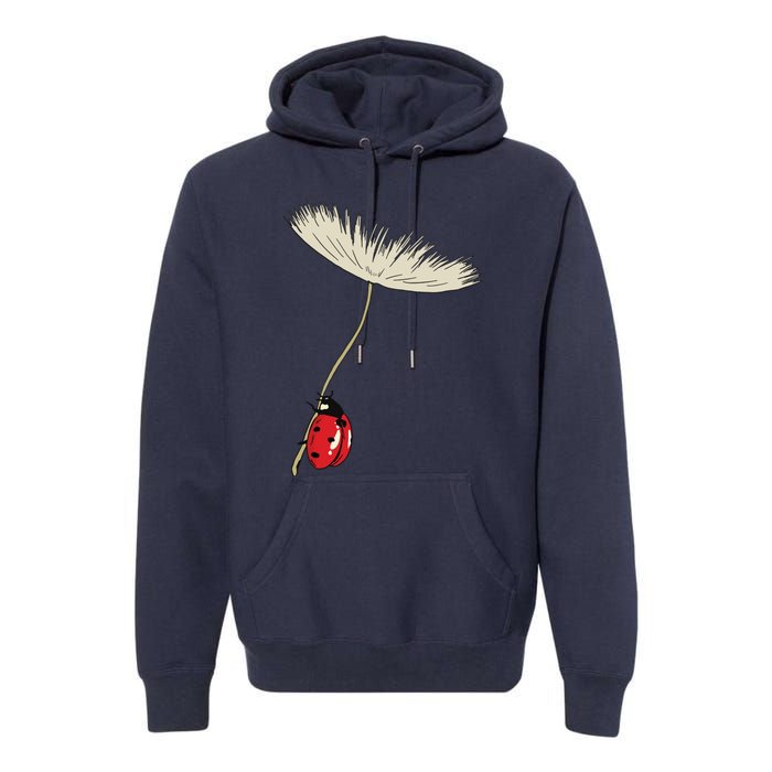 Dandelion Seeds With Ladybug Gift For Yellow Flowers Friends Premium Hoodie