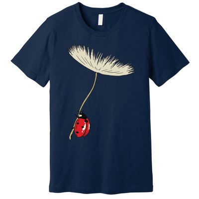 Dandelion Seeds With Ladybug Gift For Yellow Flowers Friends Premium T-Shirt