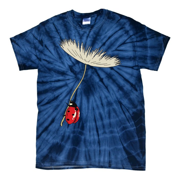 Dandelion Seeds With Ladybug Gift For Yellow Flowers Friends Tie-Dye T-Shirt