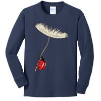 Dandelion Seeds With Ladybug Gift For Yellow Flowers Friends Kids Long Sleeve Shirt