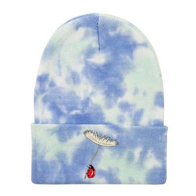 Dandelion Seeds With Ladybug Gift For Yellow Flowers Friends Tie Dye 12in Knit Beanie