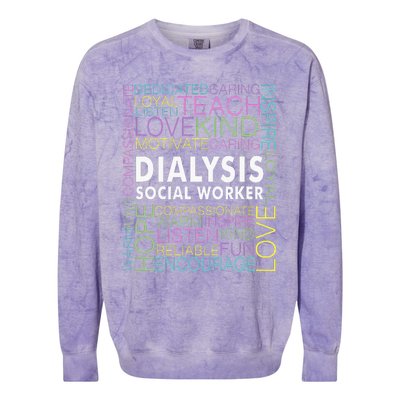 Dialysis Social Worker Renal Colorblast Crewneck Sweatshirt