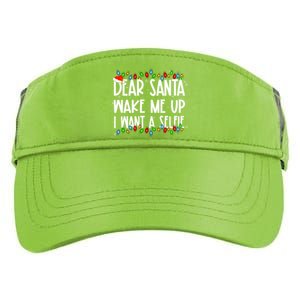 Dear Santa Wake Me Up I Want A Selfie Xmas Family Matching Funny Gift Adult Drive Performance Visor