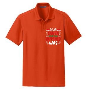 Dear Santa What Had Happened Was Gift Dry Zone Grid Polo