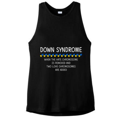Down Syndrome When The Hate Chromosome Is Removed Ladies PosiCharge Tri-Blend Wicking Tank