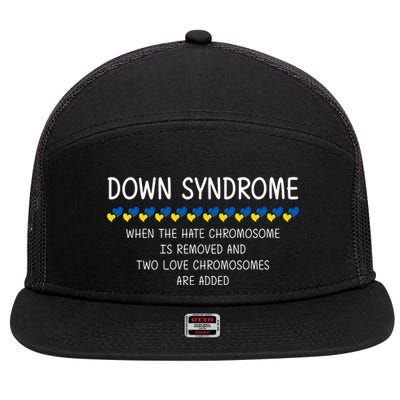 Down Syndrome When The Hate Chromosome Is Removed 7 Panel Mesh Trucker Snapback Hat