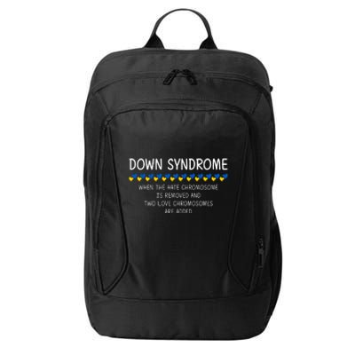 Down Syndrome When The Hate Chromosome Is Removed City Backpack