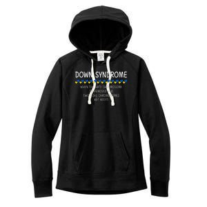 Down Syndrome When The Hate Chromosome Is Removed Women's Fleece Hoodie