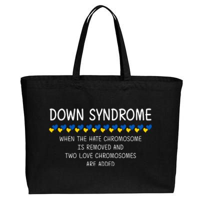 Down Syndrome When The Hate Chromosome Is Removed Cotton Canvas Jumbo Tote