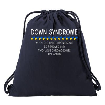 Down Syndrome When The Hate Chromosome Is Removed Drawstring Bag