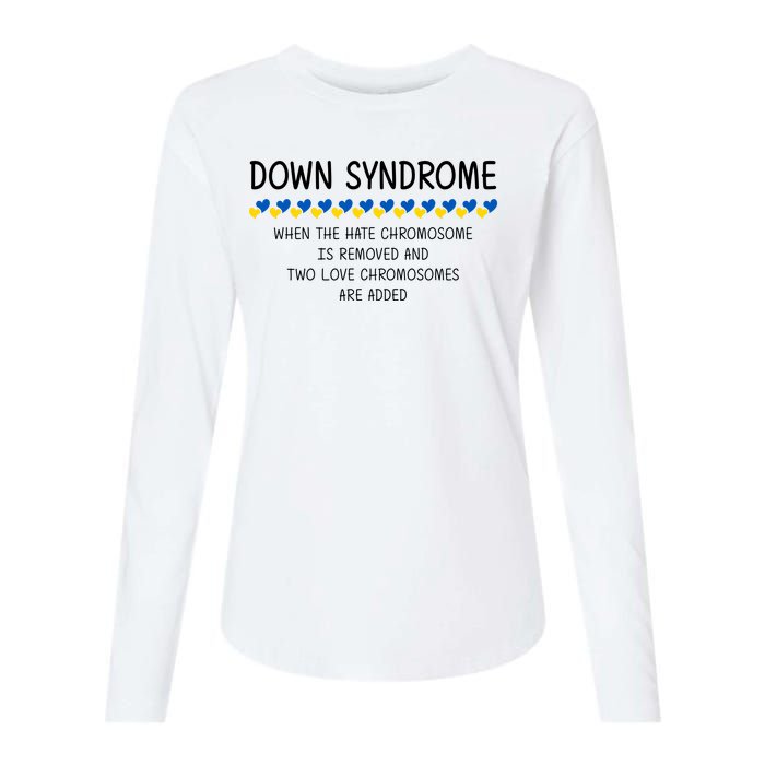 Down Syndrome When The Hate Chromosome Is Removed Womens Cotton Relaxed Long Sleeve T-Shirt