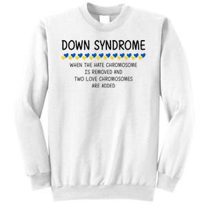 Down Syndrome When The Hate Chromosome Is Removed Sweatshirt