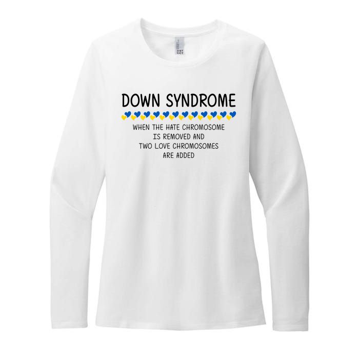 Down Syndrome When The Hate Chromosome Is Removed Womens CVC Long Sleeve Shirt