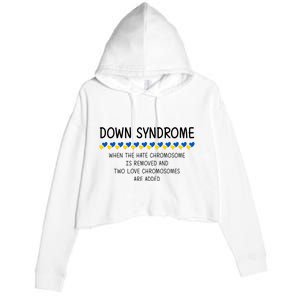 Down Syndrome When The Hate Chromosome Is Removed Crop Fleece Hoodie